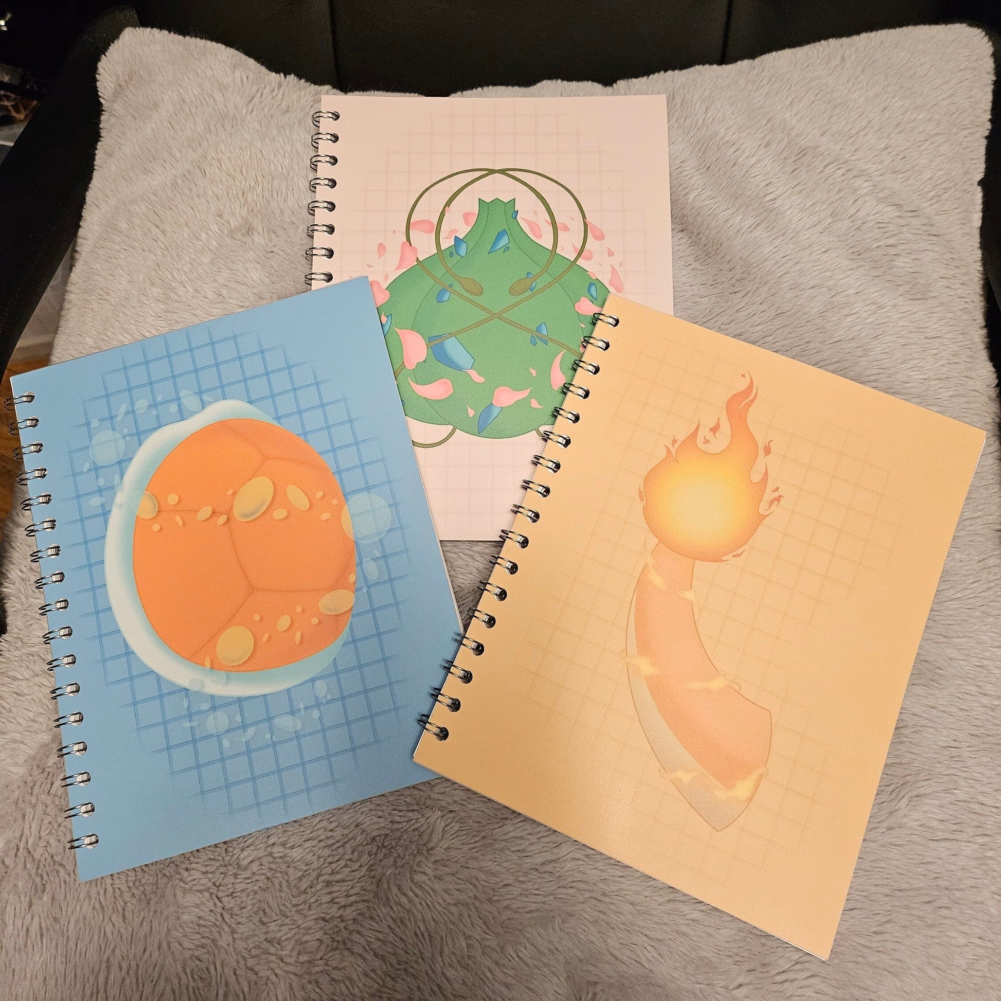 Gen.1 Starter Pokemon Inspired Lined Notebook