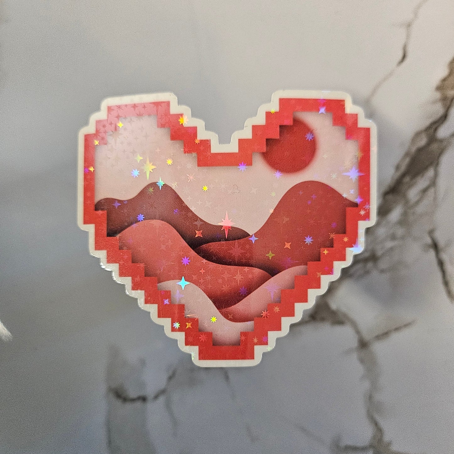 Pixel Heart Sticker