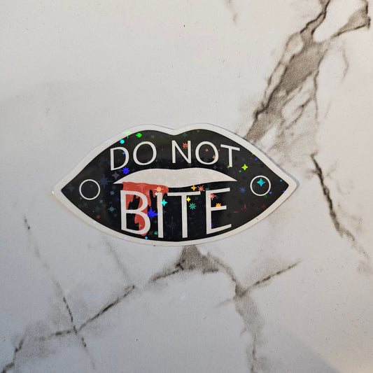 Do Not Bite Sticker