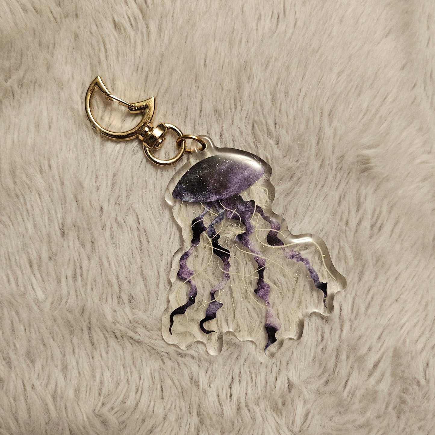 Stardust Galactic Jellyfish Keychain