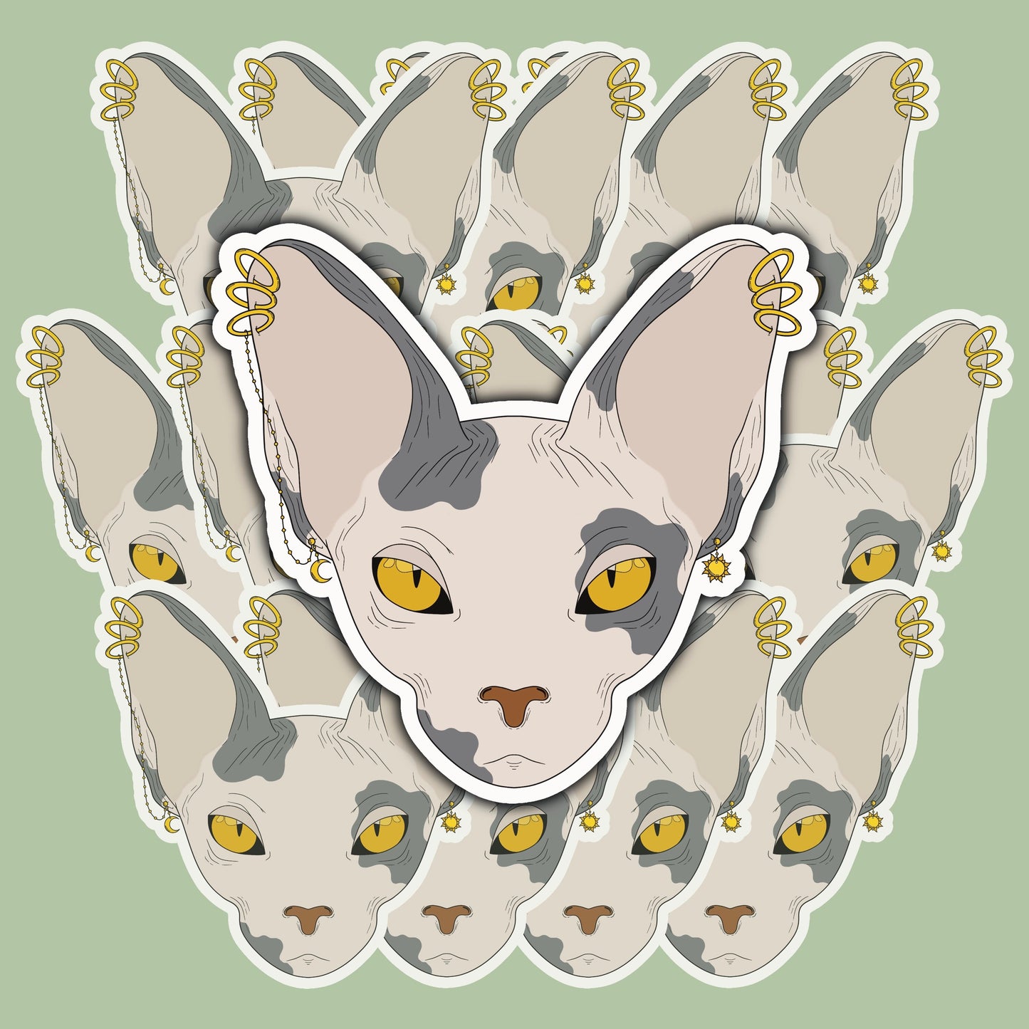 Sphinx Design Sticker | Sphinx Cat | Elegant Design