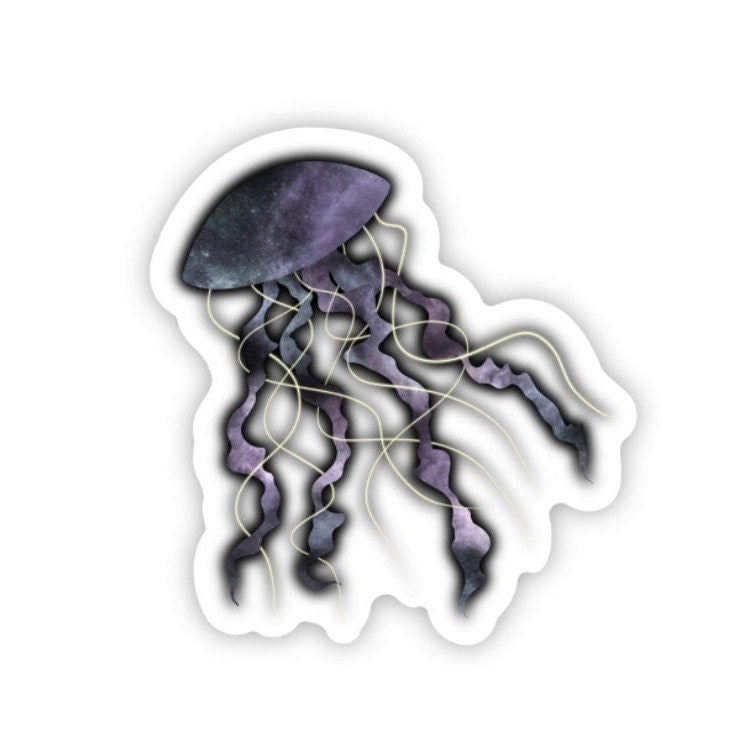 Stardust Jellyfish Sticker | Glitter | Original Design | Jellyfish