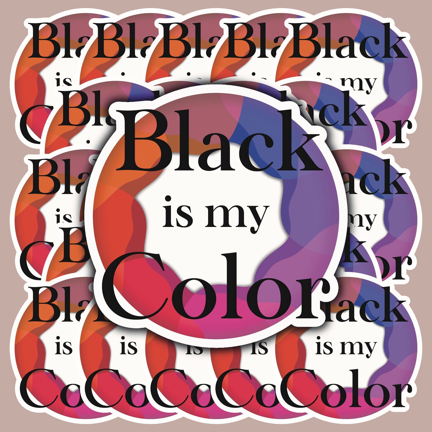 Black is my Color Sticker | Favorite Color | Darkness Sticker