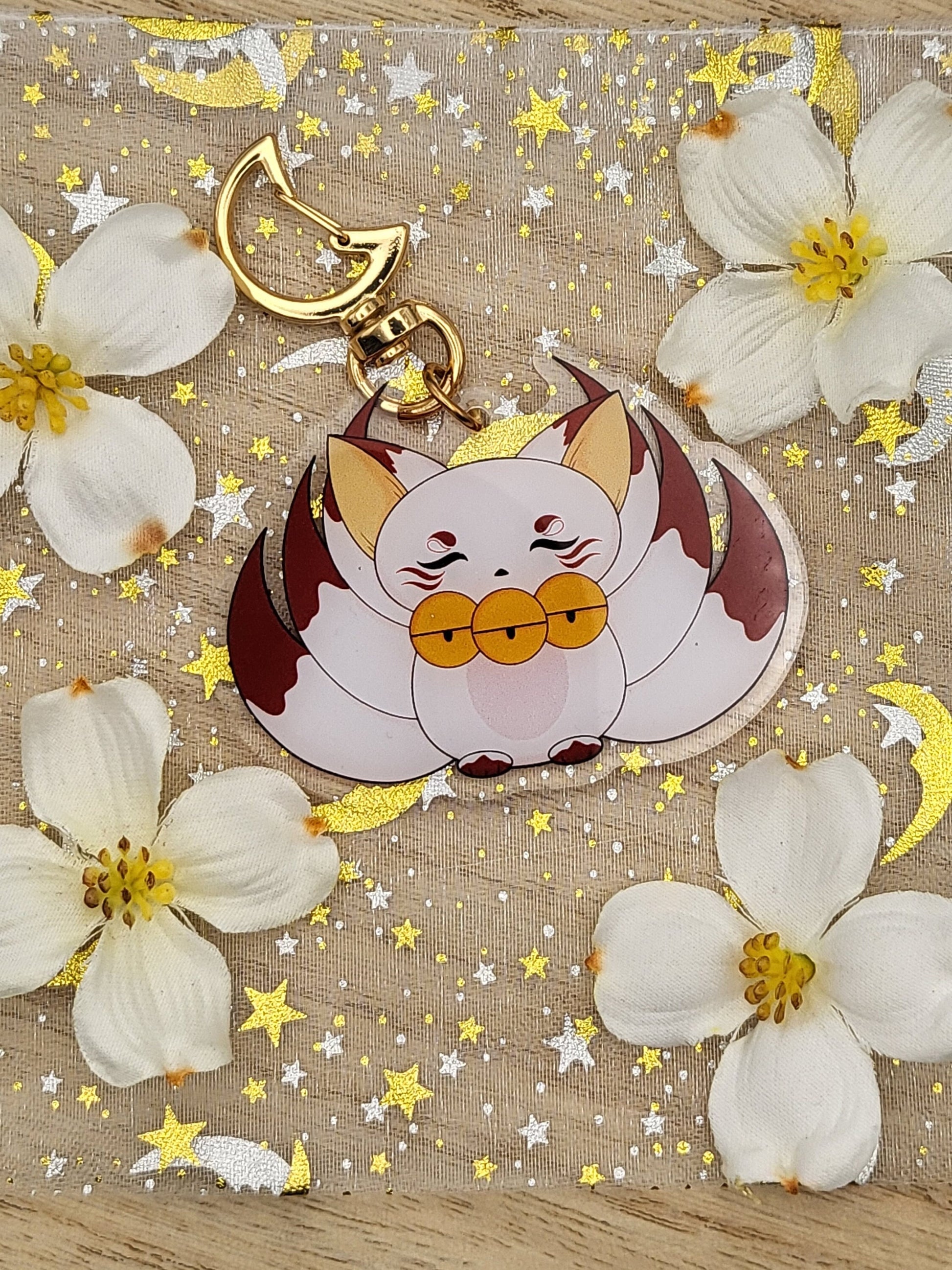 Fox Spirit Double-sided Keychain | Duel Form | Acrylic Keychain | Yokai Spirit