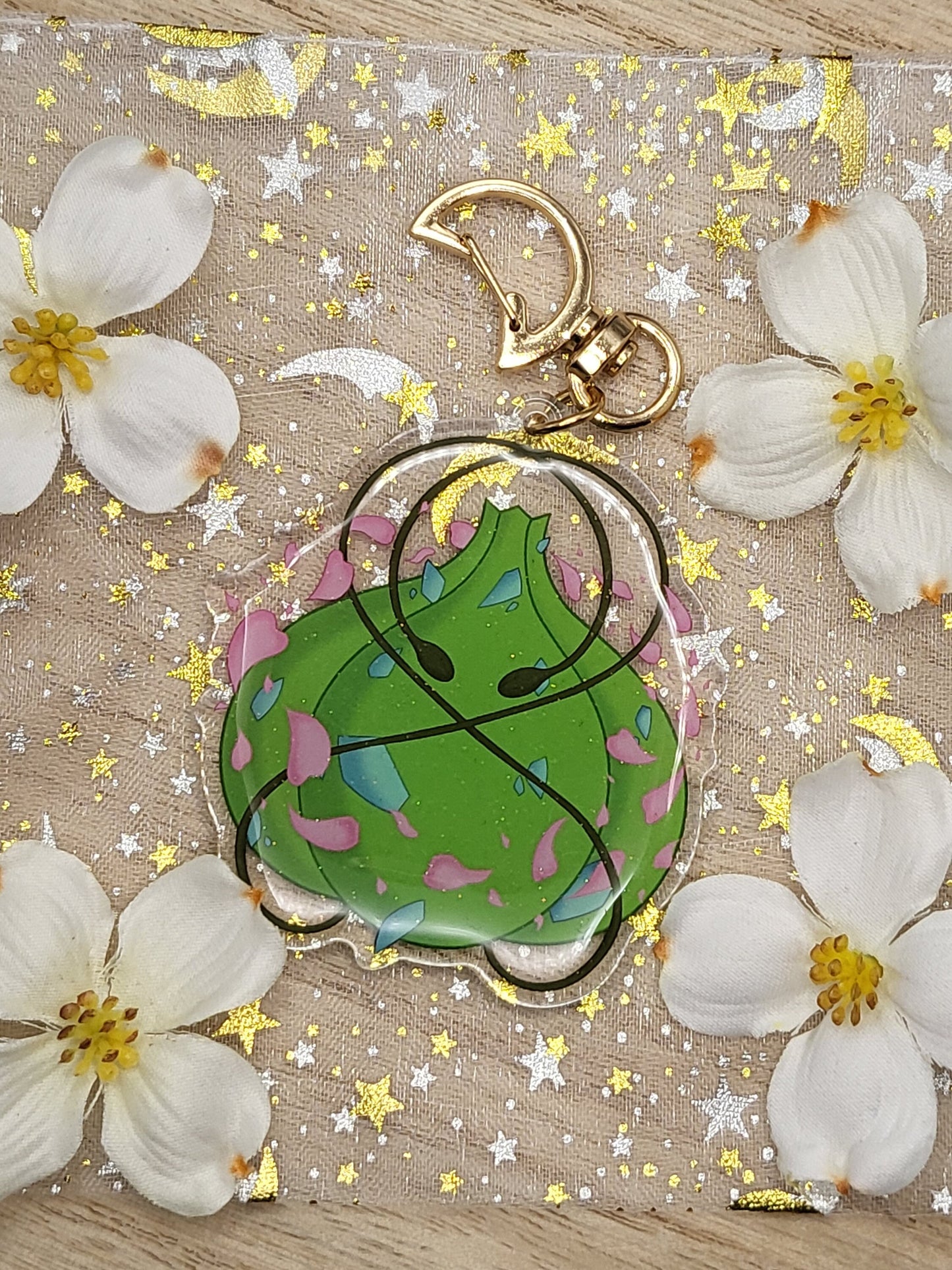 Pokemon Inspired Keychains | Bulbasaur Keychain | Charmander Keychain | Squirtle Keychain | Childhood Nostalgia | Glitter & Holographic